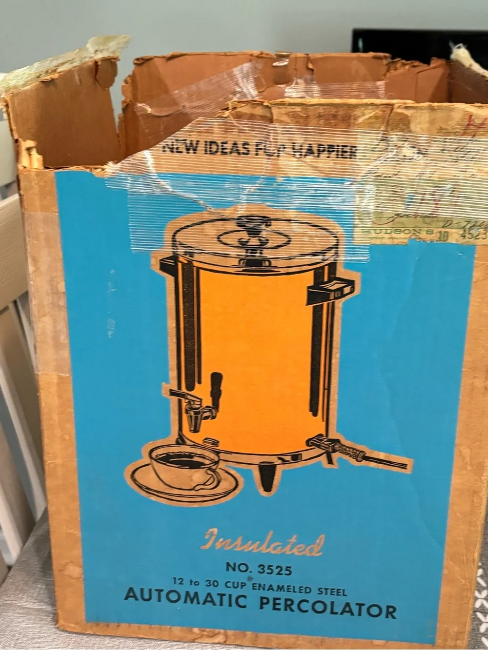 Vintage-style Orange Beverage Dispenser with Tap west bend 3525 30 cup